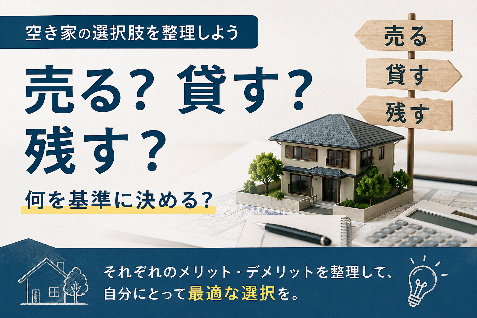 空き家を売る・貸す・残す、それぞれの選択肢と判断基準を考える